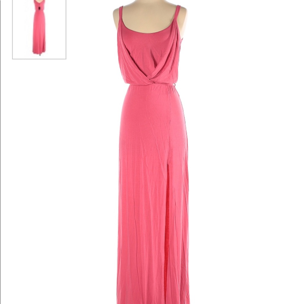 New Tart Neon Bright Pink Surplice Drape Maxi